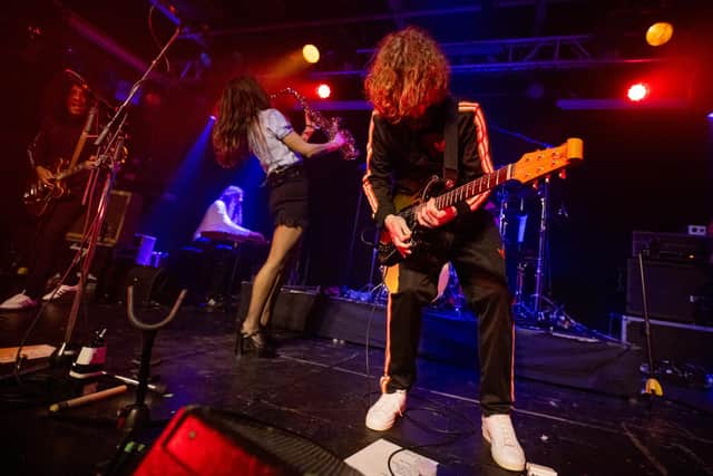 The Zutons on stage at The Roadmender in Northampton on Saturday, February 24, 2024. Photo by David Jackson.