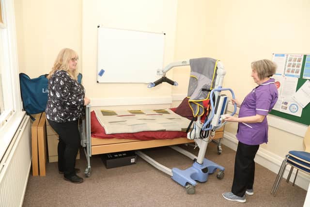 Staff are given training at the Kettering HQ of SureCare Corby & Northants