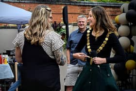 Bethany Olechnowicz, with Mayor of Kettering Cllr Emily Fedorowycz officially cutting the ribbon to launch Nordica Studios in Carrington Street /Matt Kaye
