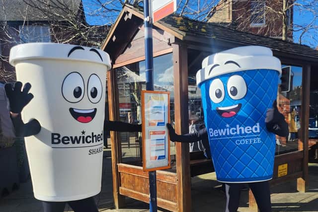 The new store opened with a visit from the company mascots. Image: Bewiched.