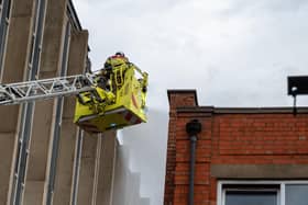 An aerial appliance has been at the scene of the fire in Midland Road, Wellingborough/NRFS