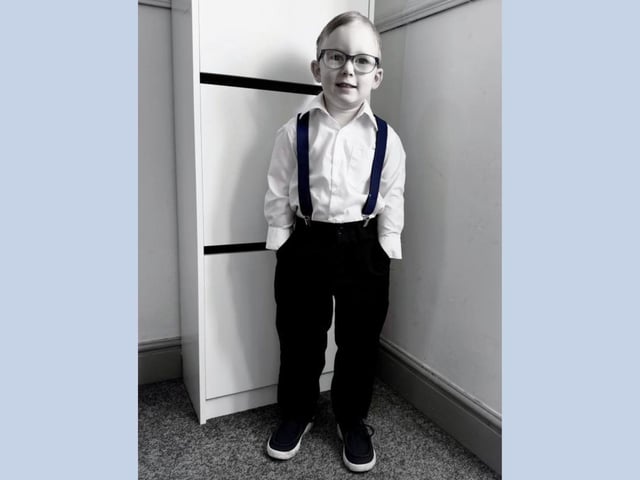 Jordan, aged 4, as Jack Dawson from Titanic