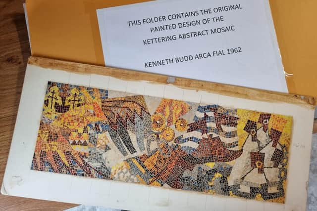 The original artwork by Kenneth Budd donated to Kettering's Alfred East Art Gallery