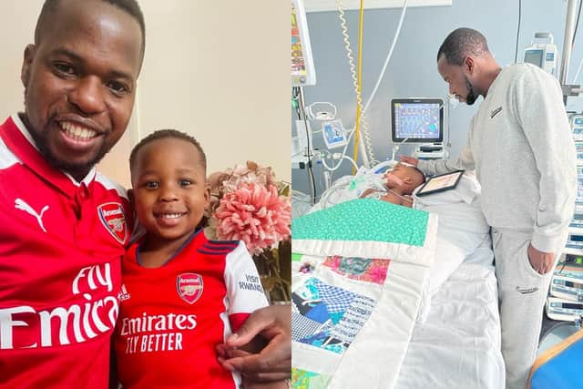 Dad Howard with four year old Akhona