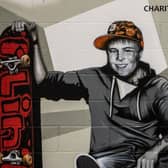 John Chard-Young mural in Adrenaline Alley reception