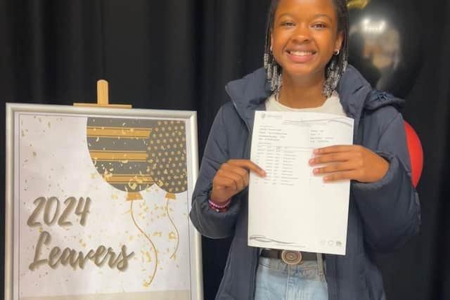 Abina Gama achieved six grade 9s, two grade 8s and one grade 7 at Latimer Arts College