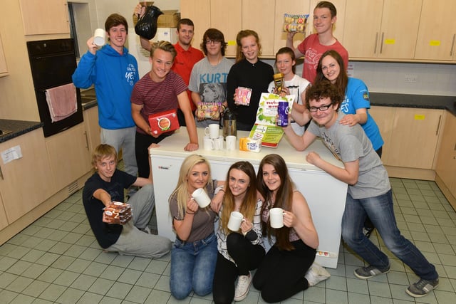 National Citizen Service team leader James Naylor (standing 3rd left) was pictured with fellow members as they promoted their coffee morning in aid of the Hartlepool Food Bank in 2015.