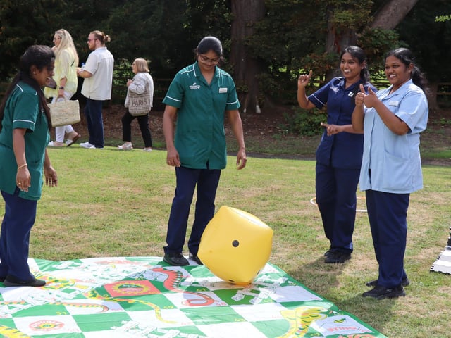 Staff take time to play