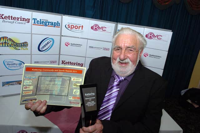 Kettering Sports Awards 2011 presentation evening. The long-time contribution to sport award went to Don Ward.