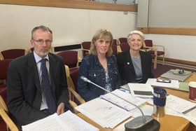 Staunch members (left to right) Iain Scotland, Julia Fletcher and Sharon Cole fought against the appeal as a Rule 6 party. (Image: Nadia Lincoln LDRS)