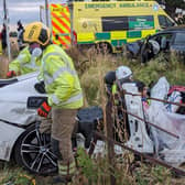 Steve Haddon's wife had to be cut from her car after an accident in July