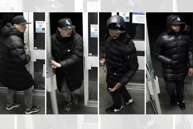 Police would like to speak to the men pictured