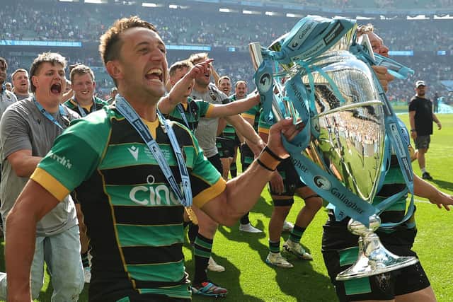 Alex Mitchell hasn't played for Saints since scoring the winning try in last season's Gallagher Premiership final (photo by David Rogers/Getty Images)