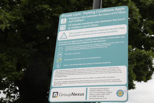 Shoppers are only allowed to park for 15 minutes between 10pm and 7am
