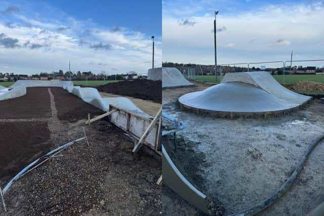 Ground was broken on the construction of the new park in November Credit: Raunds Town Council