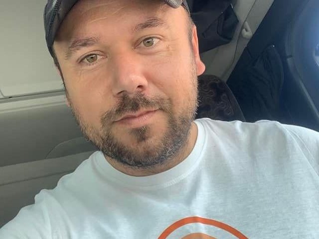 Corby Lorry driver Ondrej Jackuliak taking Florence's message up and down the country