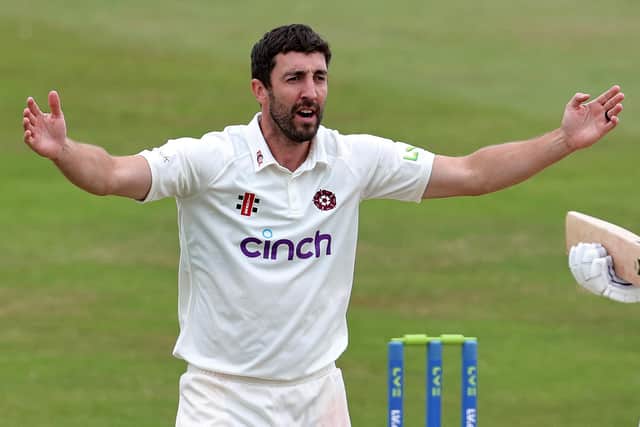 Ben Sanderson took five wickets in the second innings, including a hat-trick (photo by David Rogers/Getty Images)
