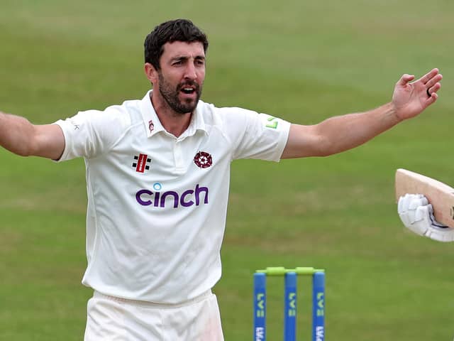 Ben Sanderson took five wickets in the second innings, including a hat-trick (photo by David Rogers/Getty Images)