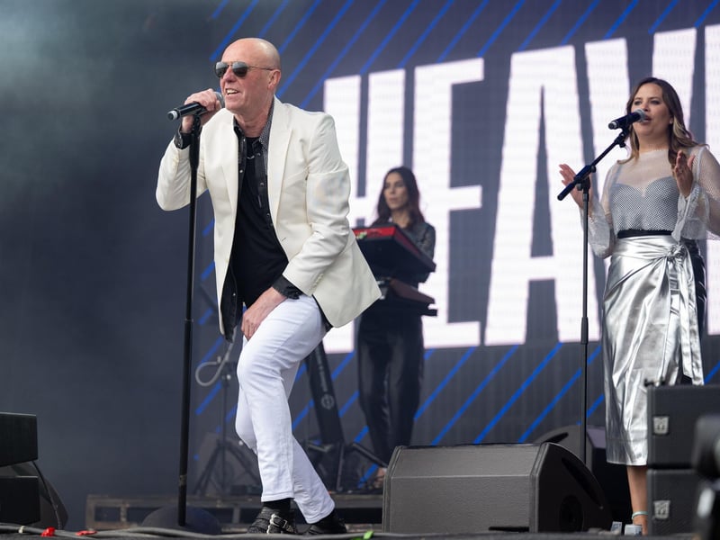 Heaven 17 on stage at Let’s Rock Northampton at Delapré Park on Saturday, June 15, 2024. Photo by David Jackson.
