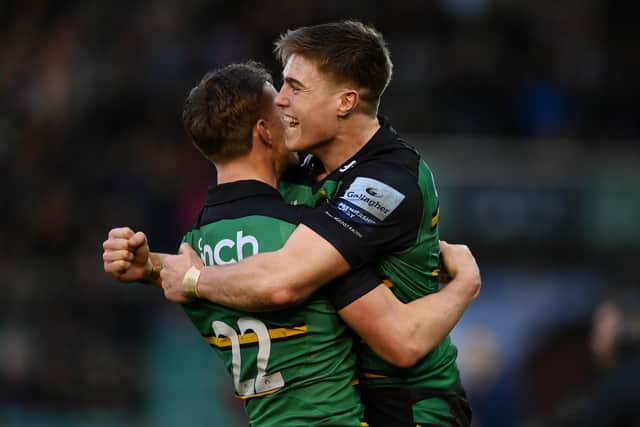 Rory Hutchinson and Tommy Freeman celebrated a crucial success