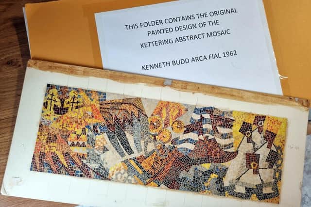 Kenneth Budd's original painting for the mosaic