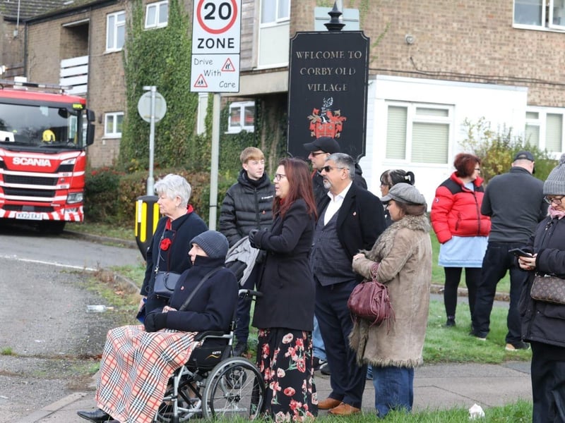 Corby RBL Remembrance Sunday parade and service at Corby War Memorial/