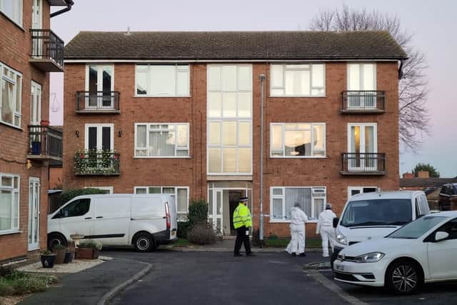 Forensics officers at the scene on December 15