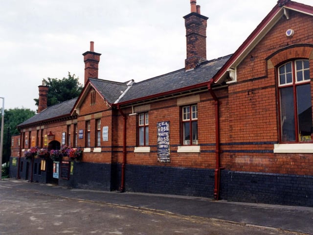 Rushden Station in full bloom in August 1994