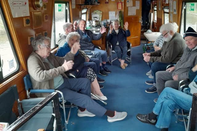 Our Ladies and Gentlemen enjoying their day out on the Community Boat