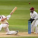 Tom Abell his out on his way to an unbeaten century for Somerset against Northants at Taunton on Thursday