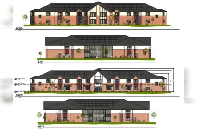 The proposed site plan of the new care home in Northampton Road, Rushden