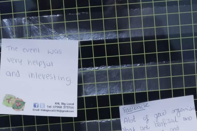 Some of the feedback left by the young people