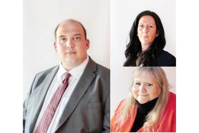 New leader Matt Keane (left) with deputy leader Leanne Buckingham (top) and chair of scrutiny Lyn Buckingham (bottom)