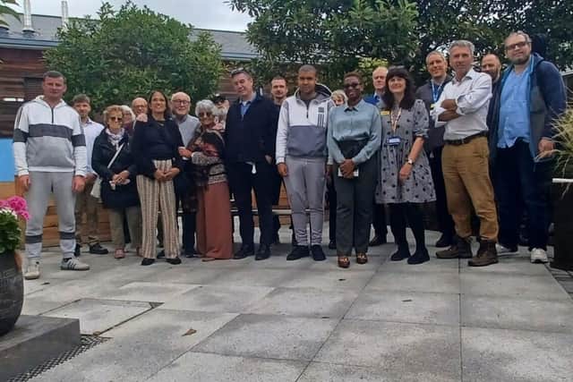 A gathering for people involved in the project was held to celebrate the unveiling