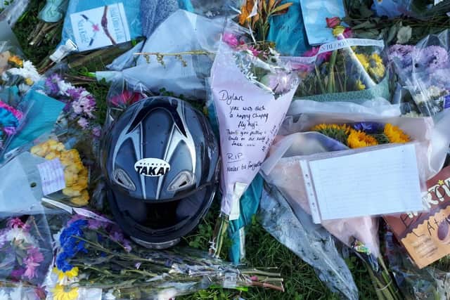 Tributes left at the scene of Dylan's fatal stabbing