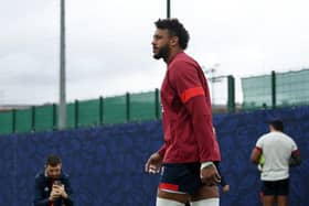 Courtney Lawes at England training on Wednesday (photo by Dan Mullan/Getty Images)
