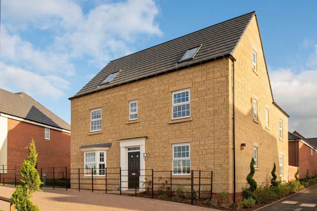A typical street scene at a David Wilson Homes development