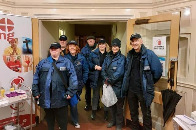 Some of the street pastors who were out on patrol when we joined them for a shift last year.