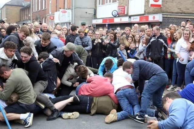 A previous Rowell Fair scuffle
