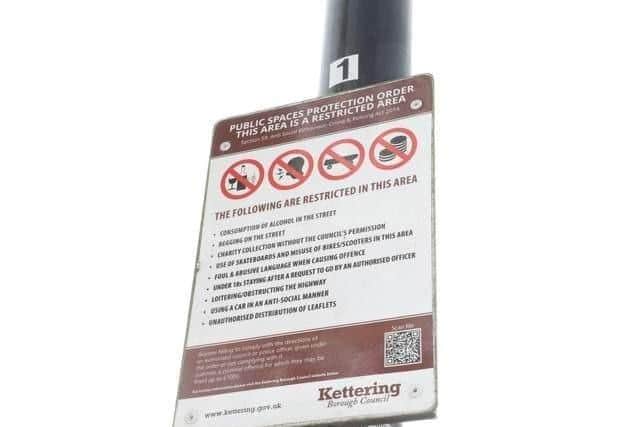 Kettering's PSPO bans a number of activities