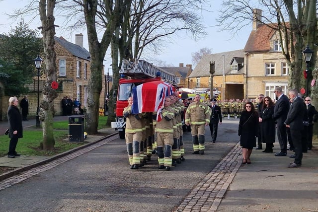 Hilmi's casket was draped in the Union flag