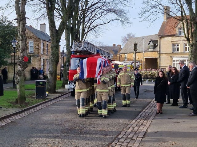 Hilmi's casket was draped in the Union flag