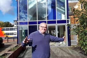 Jon Ekins, pictured outside Ugly Mug ahead of its opening in 2020