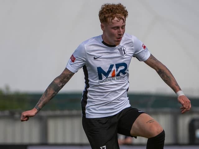 Matteo Perkins scored twice in the second half as Corby Town thrashed FC Peterborough (Picture: Jim Darrah)
