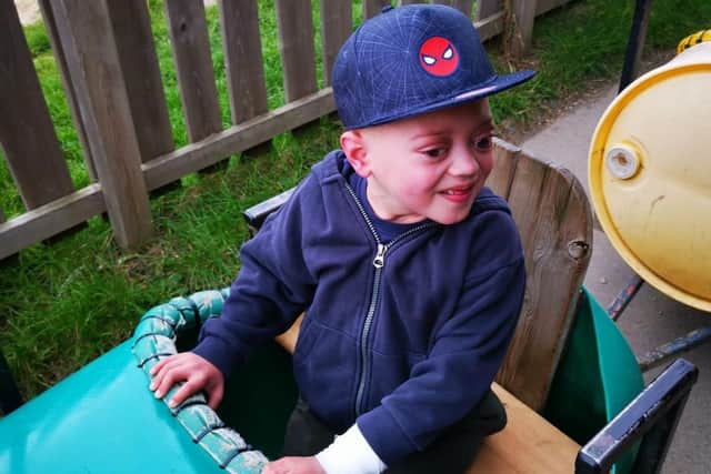 Sebastian has been managing to enjoy days out to favourite attractions like West Lodge Rural Centre in Desborough