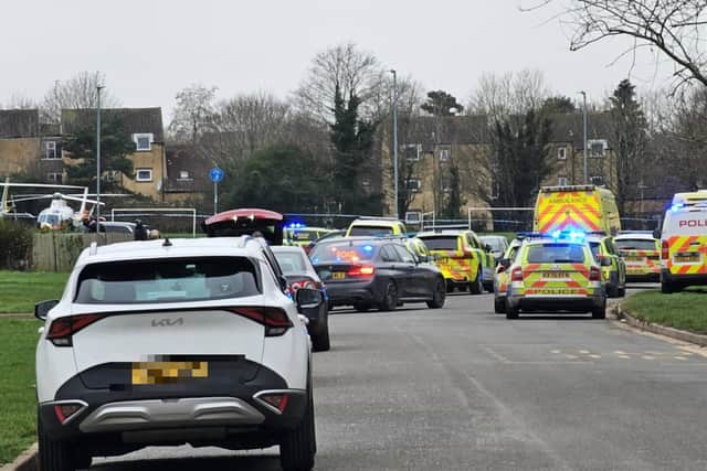 Pictures from the scene at 4pm. Credit: Andy Dixon
