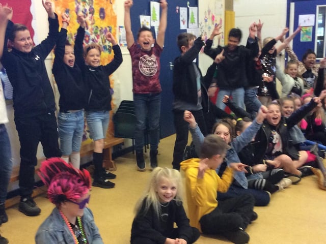 Ringstead Church of England Primary School launches Times Tables Rock Stars with funky fancy dress