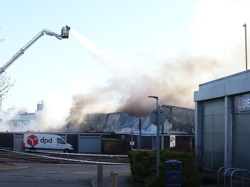 Factory fire Corby, Princewood Road
