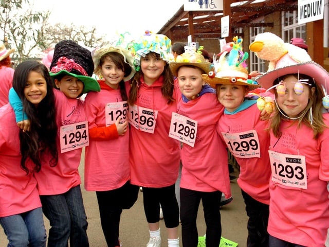 Kettering: Wicksteed Park Crazy Hats walk pupils from St Thomas More school March 2011