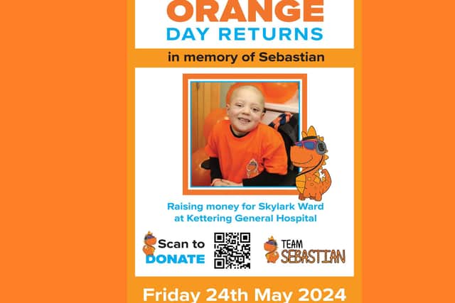 Team Sebastian will hold another Orange Day this time to raise money for KGH's Skylark Ward/Team Sebastian
